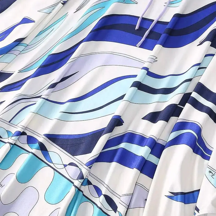 Women's Clothing Elegant Dress Robe Casual Comfortable Breathable Long Vestidos Fashion Loose Round Neck Printed Dress New - Image 3