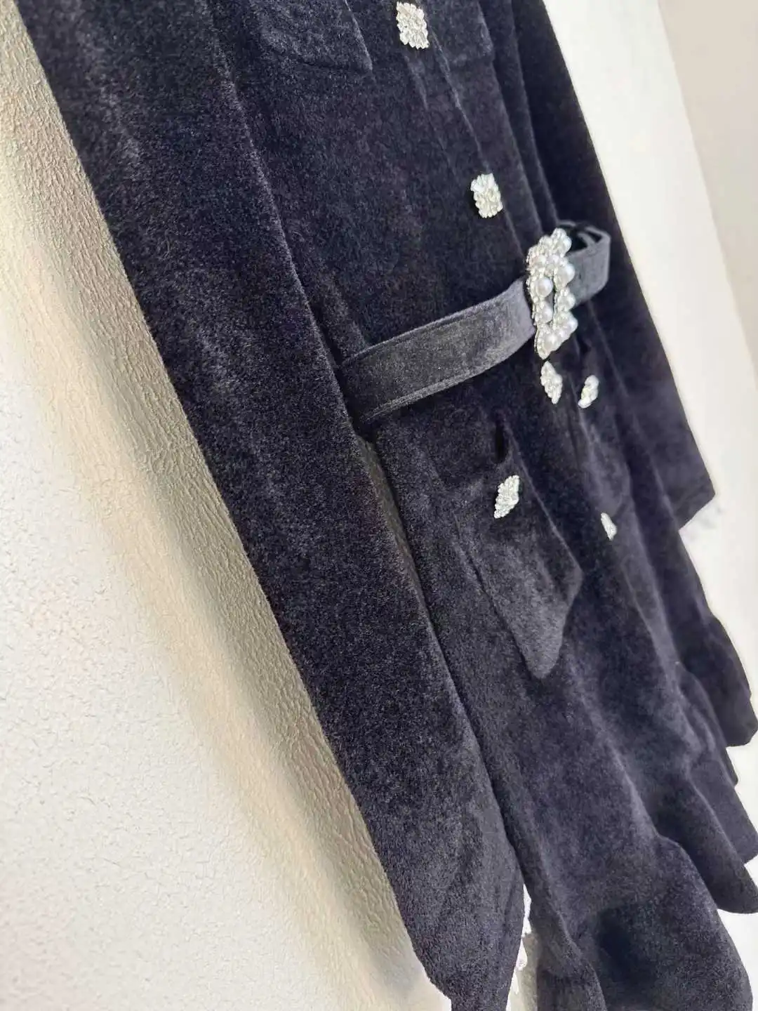 Elegant and exquisite dress, 2025 autumn new style lace patchwork fitted waist short skirt - Image 3